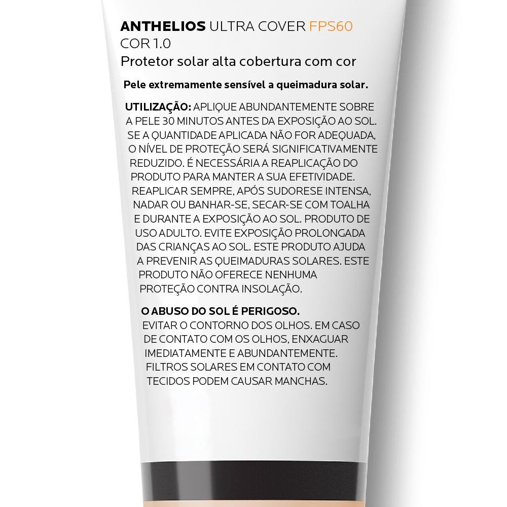 La Roche-Posay Anthelios Ultra Cover 1.0 Protetor Solar Facial FPS60 30g Cor 1.0 12