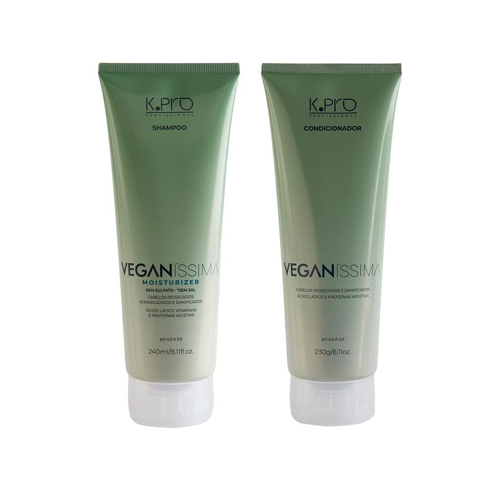 Kit K-Pro Profissional Veganissima - Shampoo 240ml + Condicionador 230g ÚNICO 1