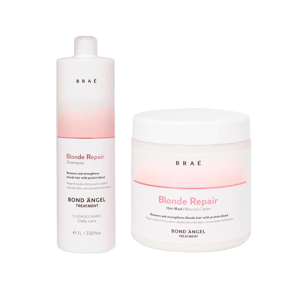 Kit Braé Blonde Repair - Shampoo 1000ml + Máscara 500g ÚNICO 1