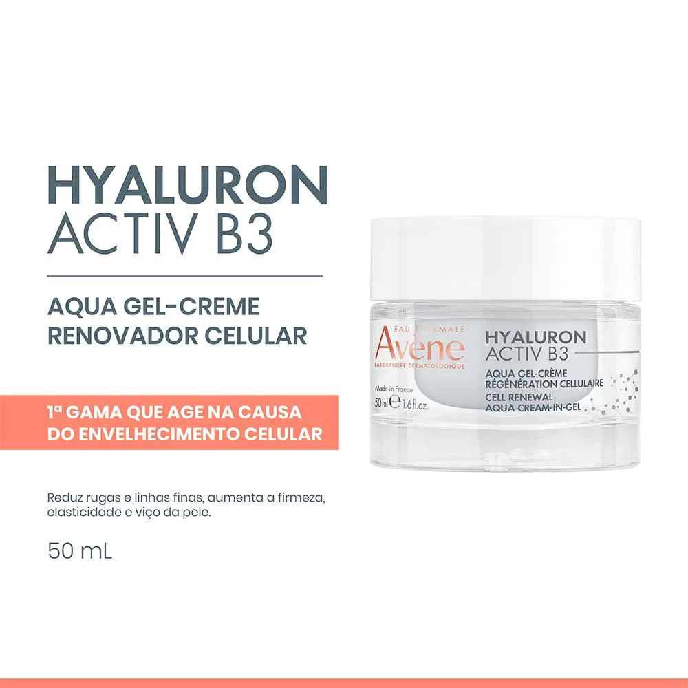 Avène Hyaluron Activ B3 Aqua Gel Creme Facial Renovador Celular Anti-Idade 50ml 50ml 2