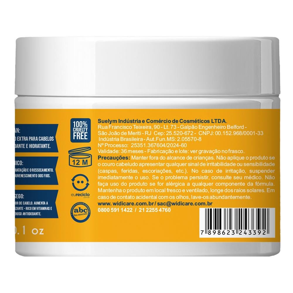 Widi Care Argan Oil Super Hidratante Ação Condicionante Máscara 300G 300g 2