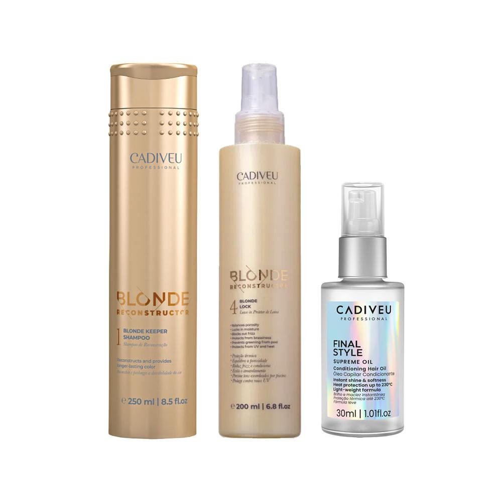 Kit Cadiveu Blonde Reconstructor Keeper Sh 250Ml+ 2 Produtos