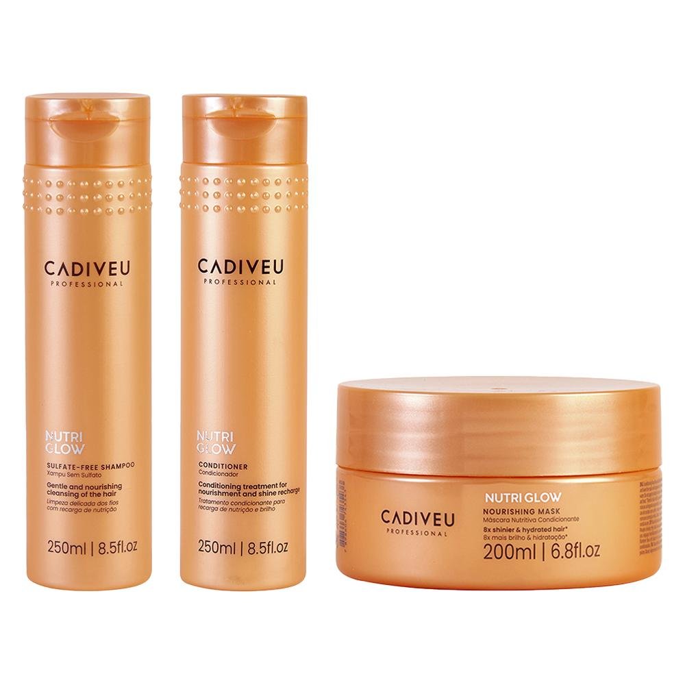 Kit Cadiveu Nutri Glow Shampoo 250ml + 2 Produtos