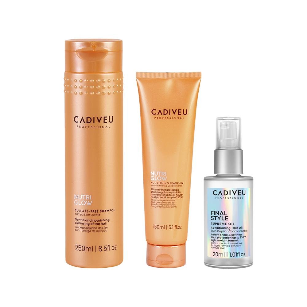 Kit Cadiveu Nutri Glow Shampoo 250ml + 2 Produtos
