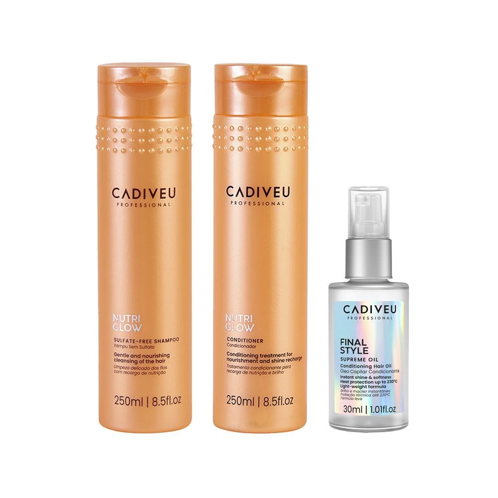 Kit Cadiveu Nutri Glow Shampoo 250ml + 3 Produtos