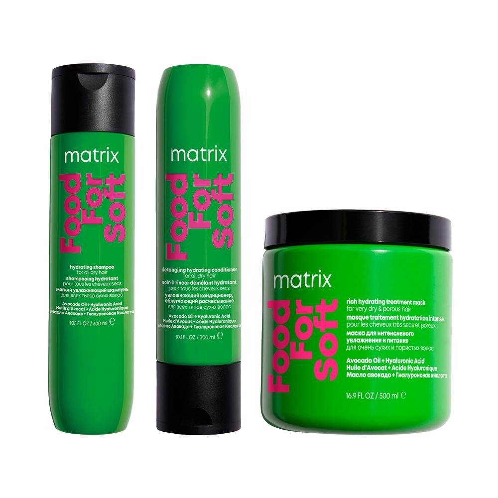 Kit Matrix Food For Soft Shampoo 300ml + 2 Produtos ÚNICO