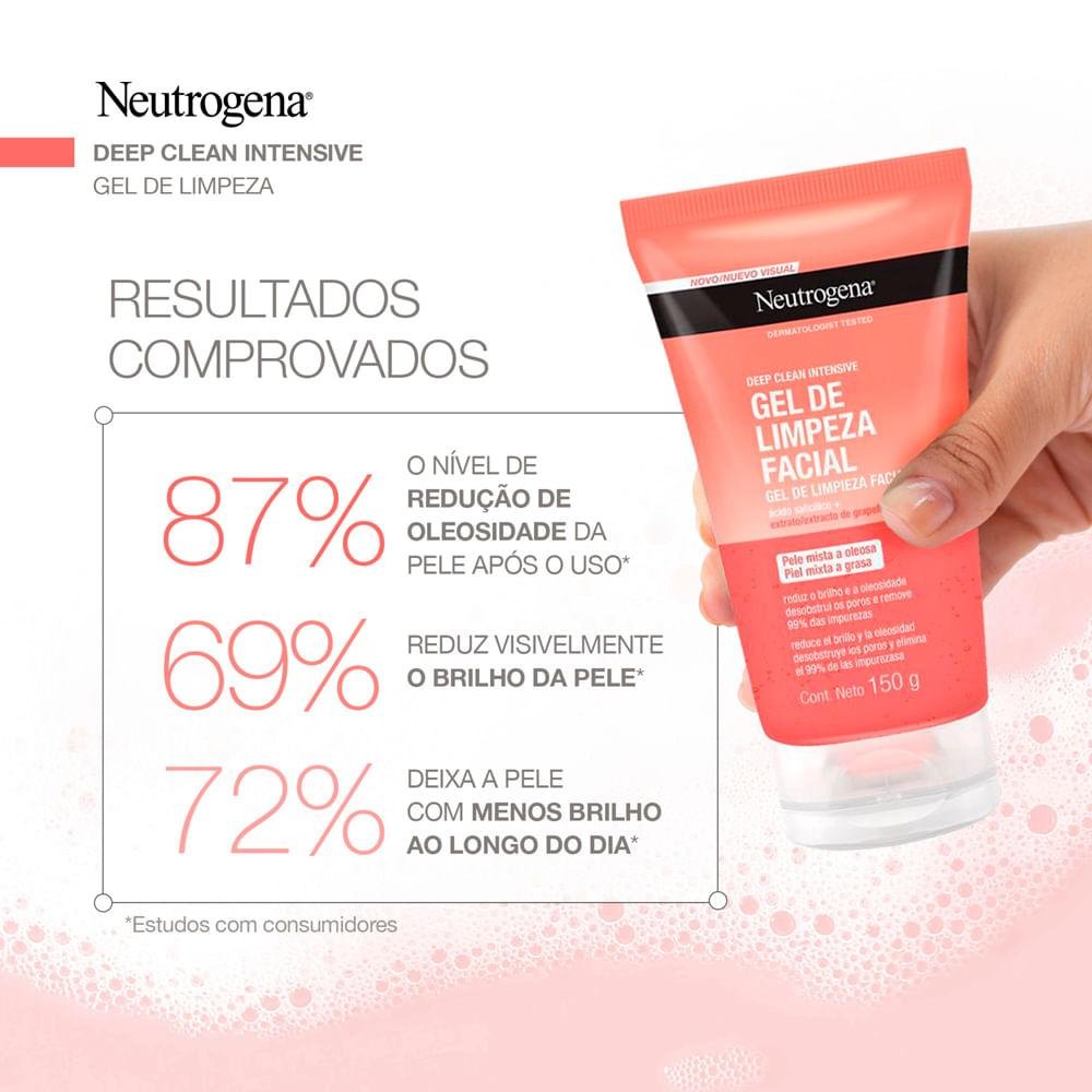 Neutrogena Deep Clean Gel De Limpeza Facial Grapefruit 150g 150g 7