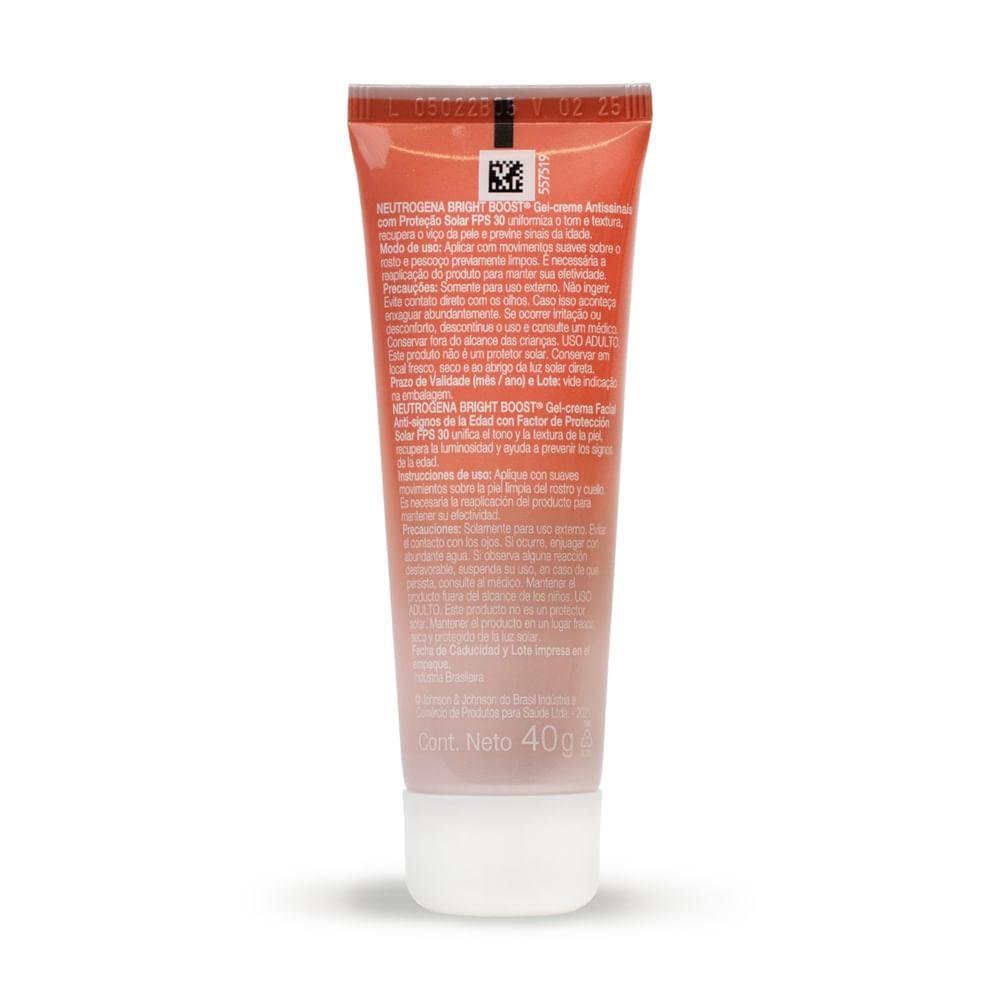 Neutrogena Bright Boost Gel Creme Facial Antissinais Fps 30 40g 40g 2