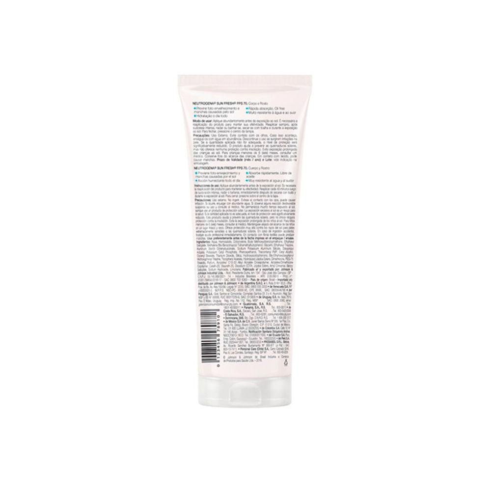 Neutrogena Sun Fresh Protetor Solar Corporal Fps 70 200ml 200ml 2
