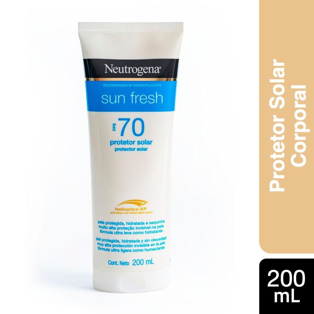 Neutrogena Sun Fresh Protetor Solar Corporal Fps 70 200ml 200ml 6