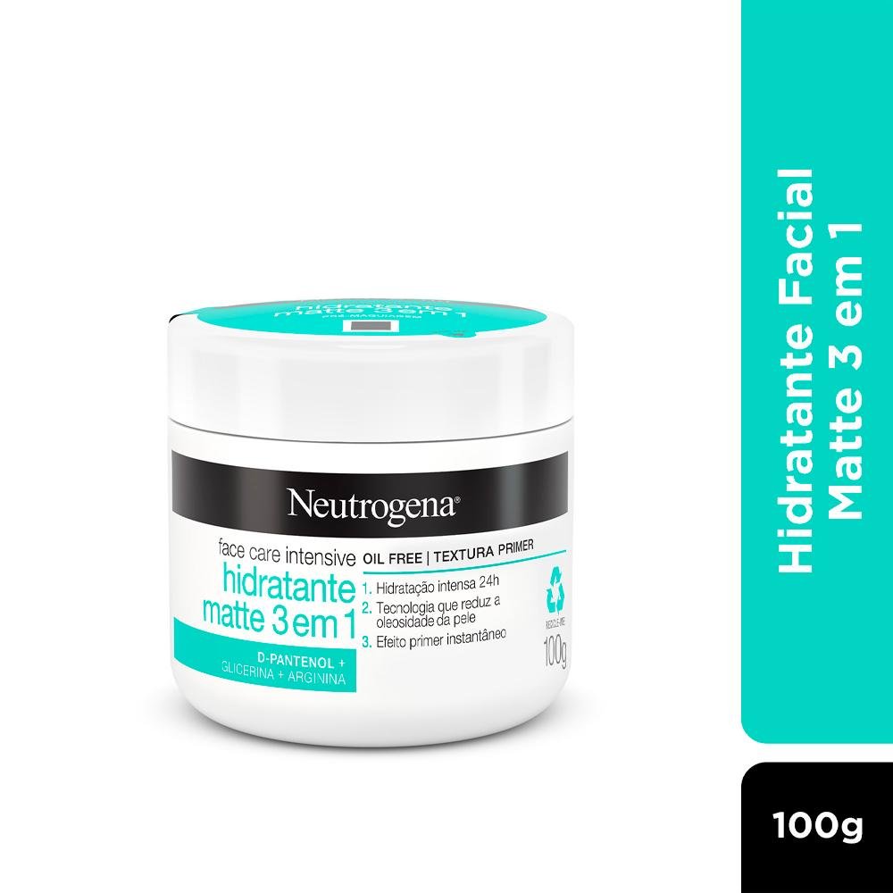 Neutrogena Deep Clean Hidratante Facial Matte 3 Em 1 100g 100g 3