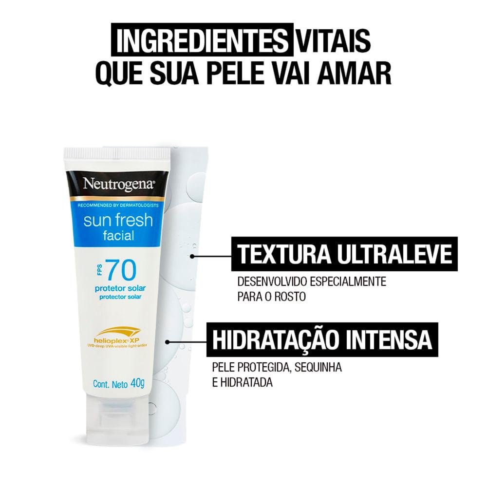 Neutrogena Sun Fresh Protetor Solar Facial Fps70 40G 40g 5