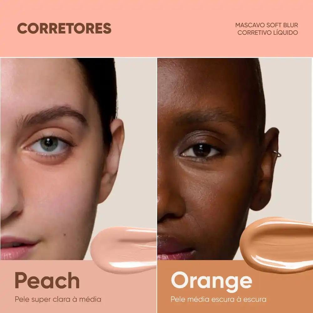 MASCAVO SOFT BLUR CORRETIVO LÍQUIDO PEACH 6G Cor Peach 4