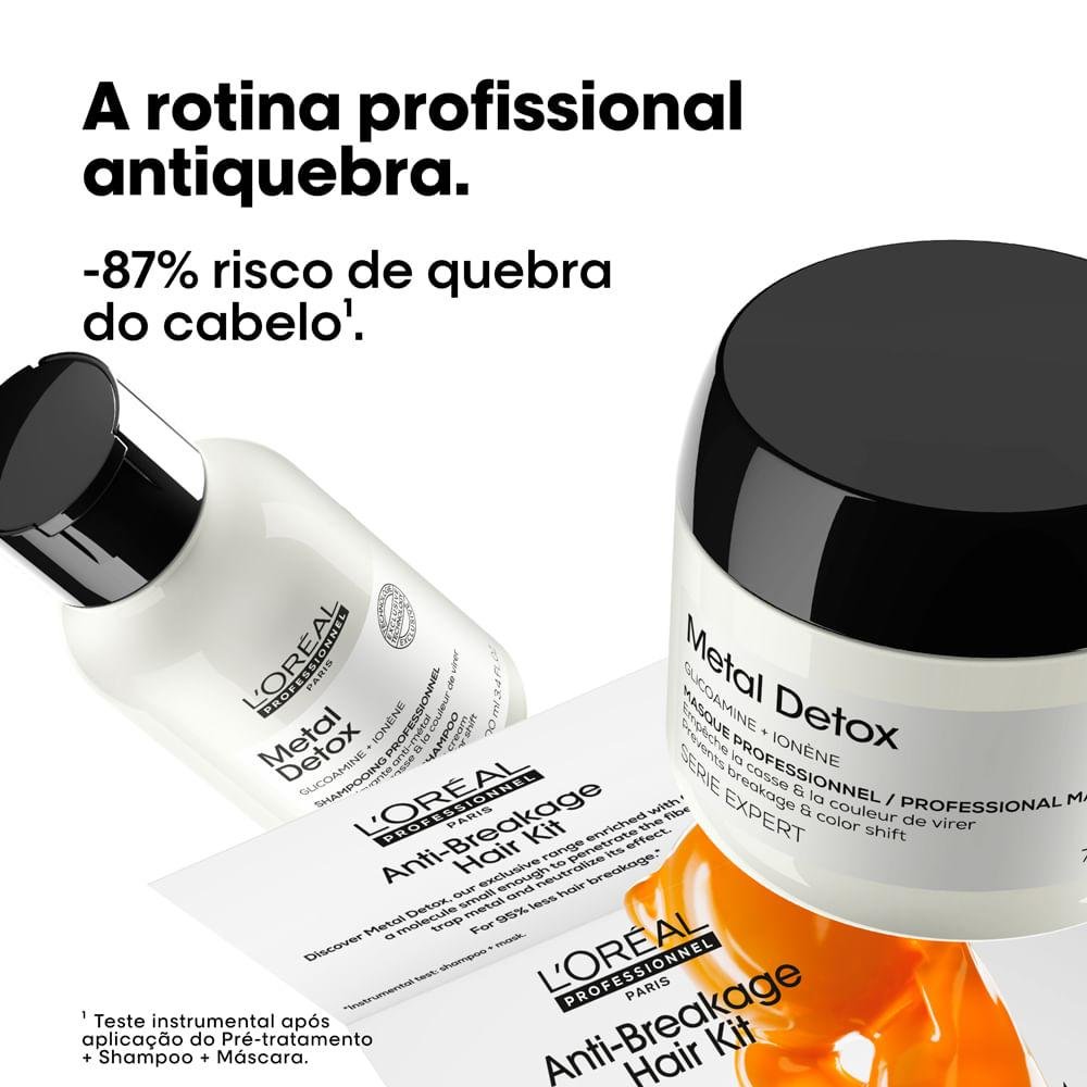 L'Oréal Metal Detox Shampoo 100ml e Máscara 75ml ÚNICO 2