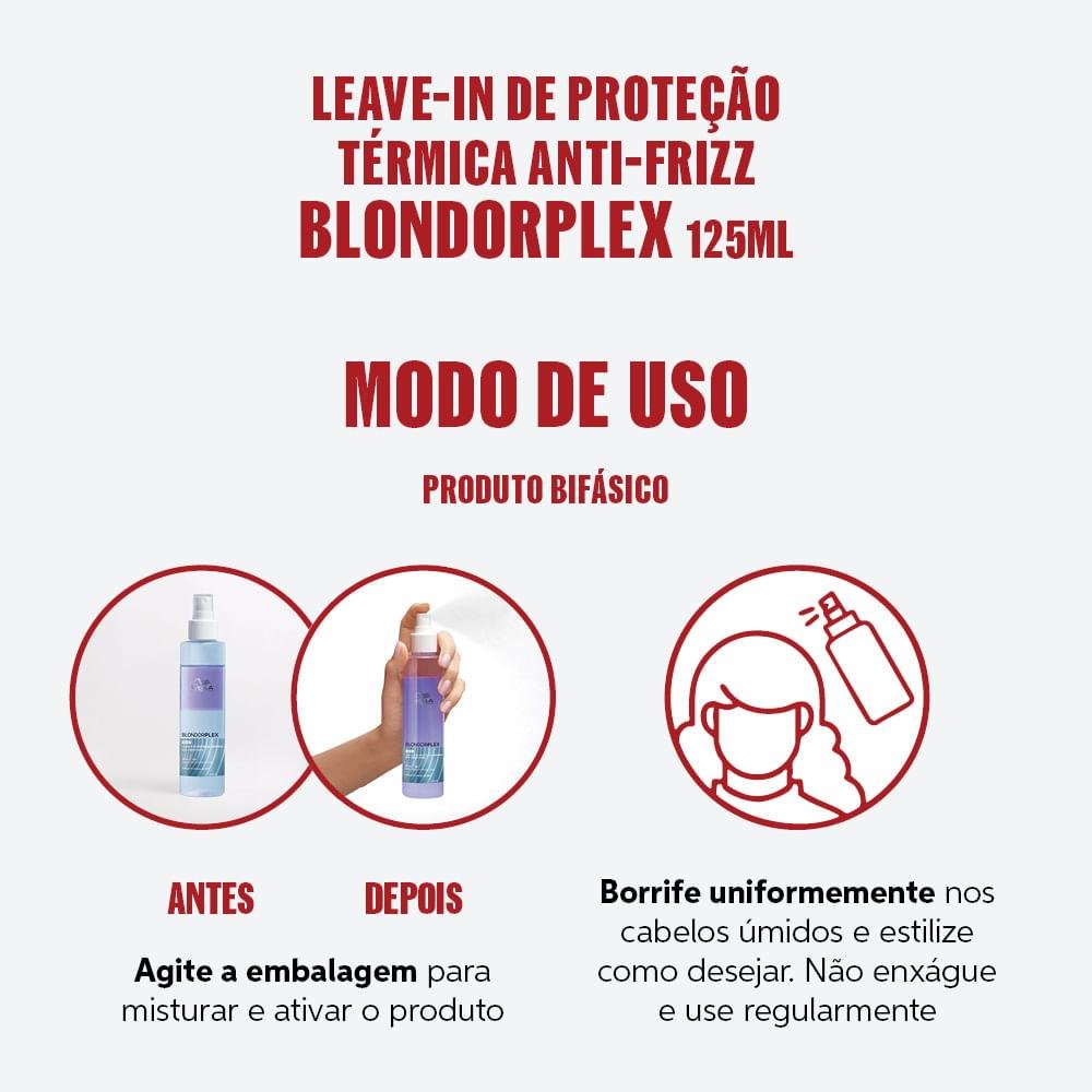 WELLA PROFESSIONALS BLONDOR PLEX LEAVE IN DE PROTEÇÃO ANTIFRIZZ 145ML 145ml 4
