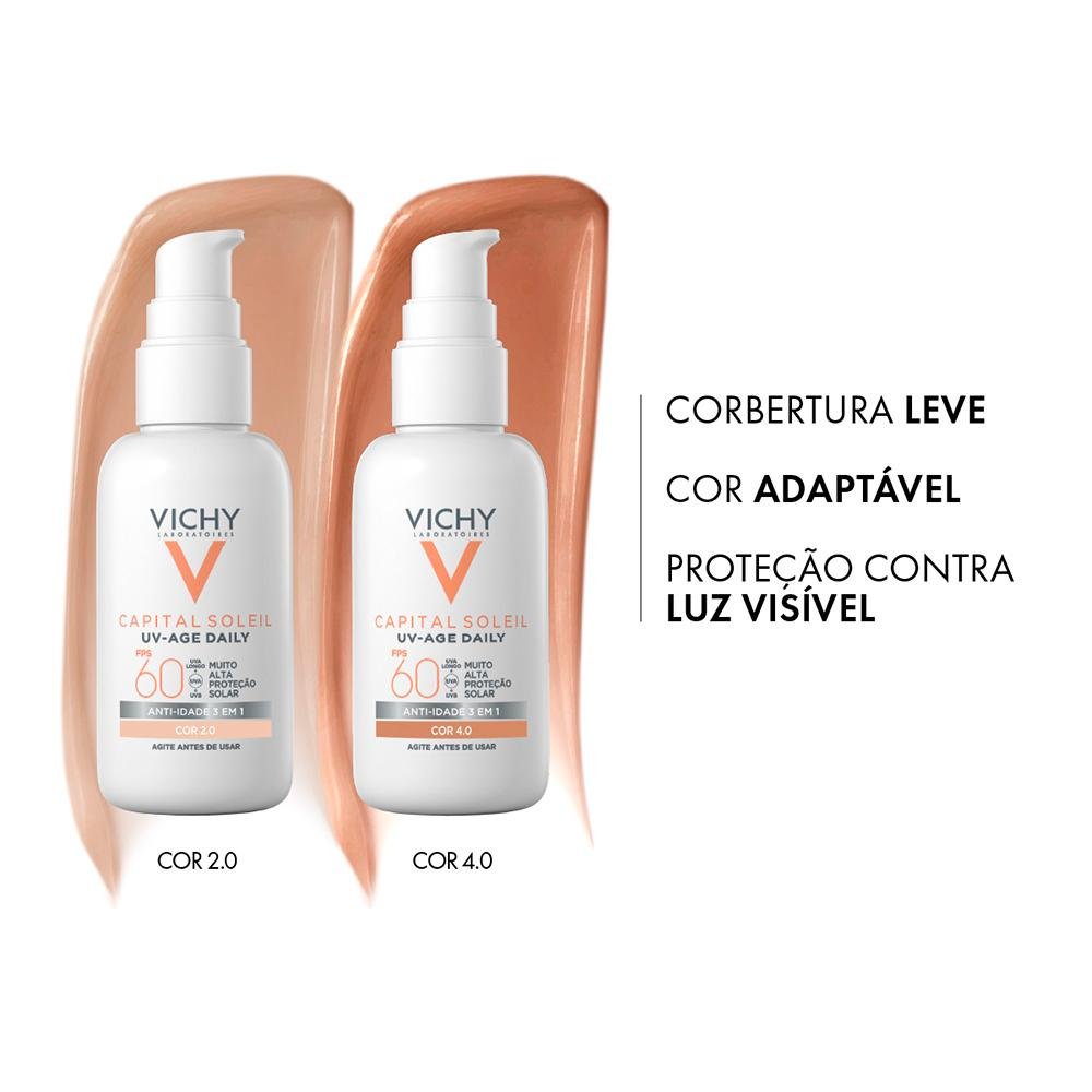 Vichy Capital Soleil Uv-age Daily Fps60 Cor 4.0 Protetor Solar Facial 40g Cor 4.0 8