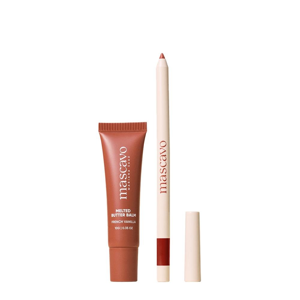Kit Mascavo Lip Balm French Vanilla 10G + Lapiseira Labial Rosewood 0,3G