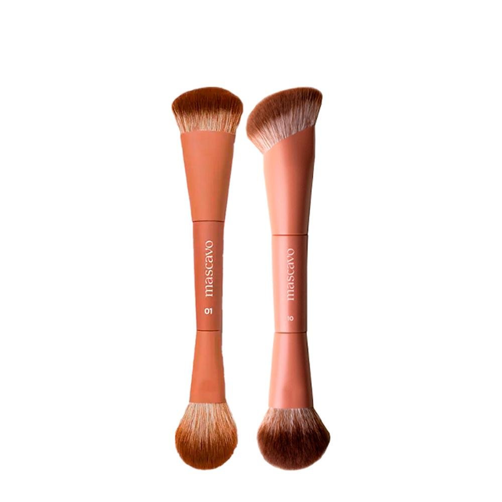 Kit Mascavo Pro Series Pincel de Maquiagem Duplo - 2 Unidades