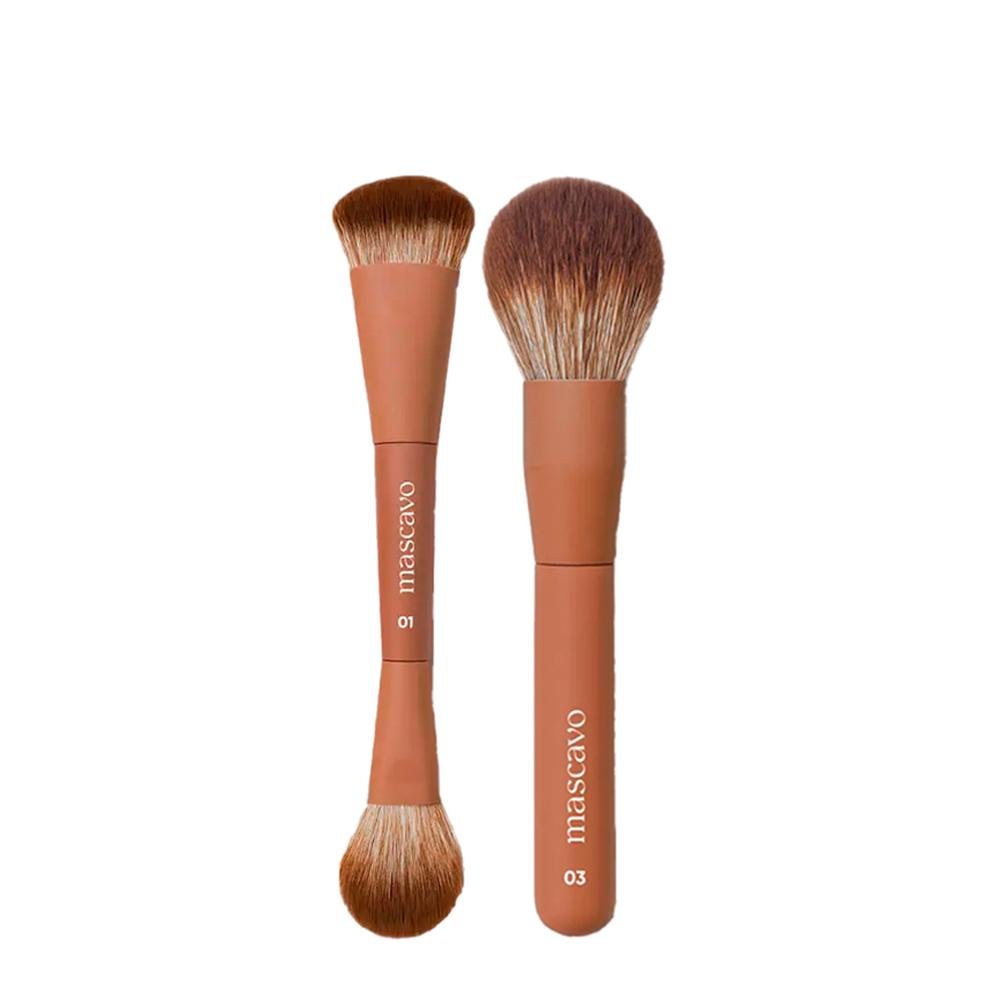 Kit Mascavo Pro Series Pincel de Maquiagem 01 + Pincel 03