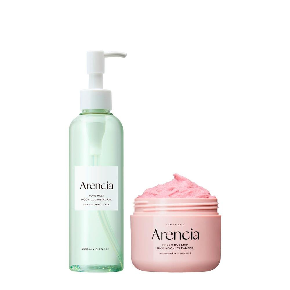 Kit Arencia Pore Melt Mochi Óleo + Rice Mochi Rosehip 120g