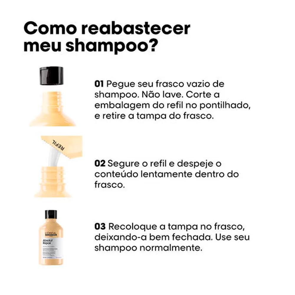L'Oréal Professionnel Serie Expert Absolut Repair Shampoo 500ml - Refil 500ml 7