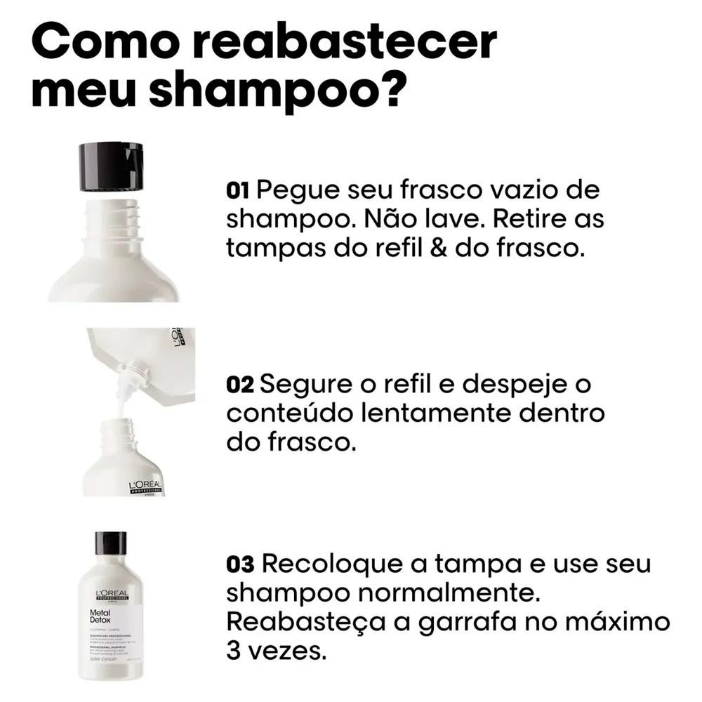 L'Oréal Serie Expert Metal Detox Shampoo 500ml Refil 500ml 5