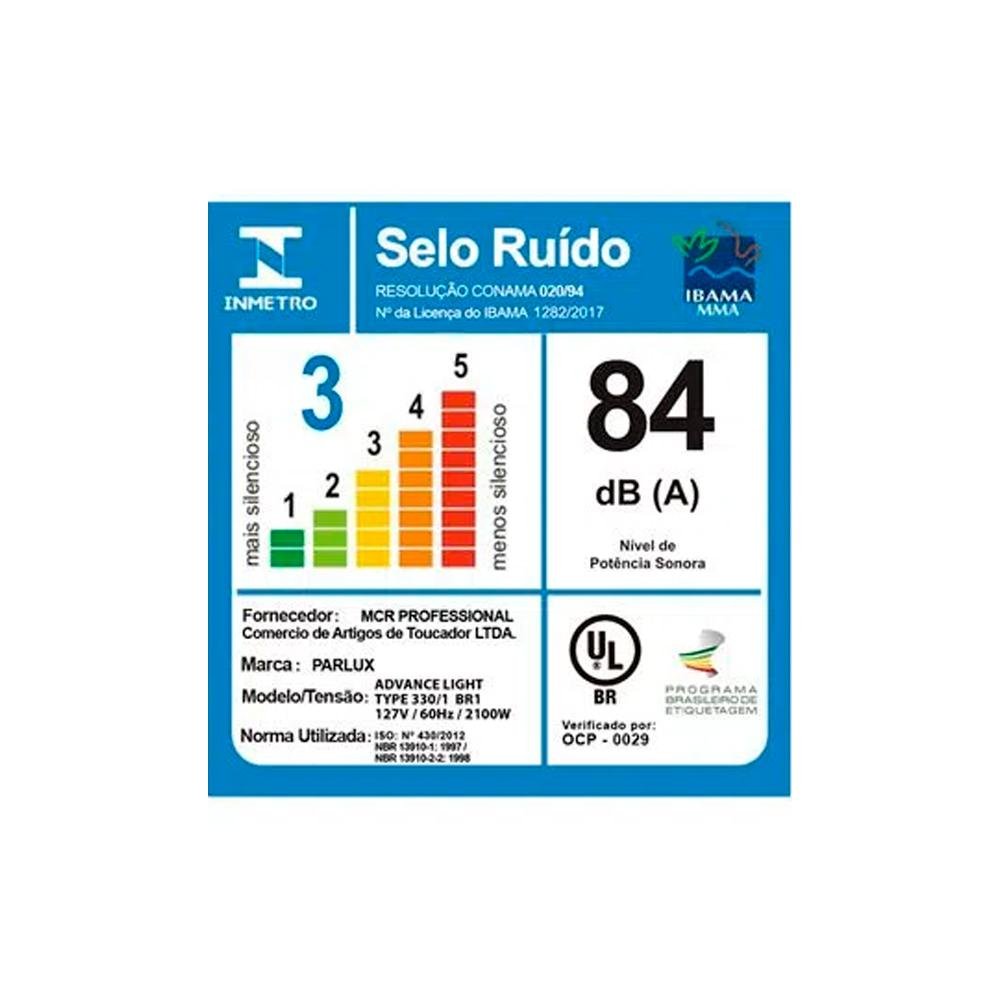 Parlux Advanced Secador De Cabelo Light Branco 127V Branco 5