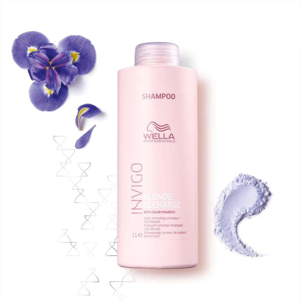 Wella Professionals Invigo Blonde Recharge Cool Blonde Shampoo 1000ml 1L 2