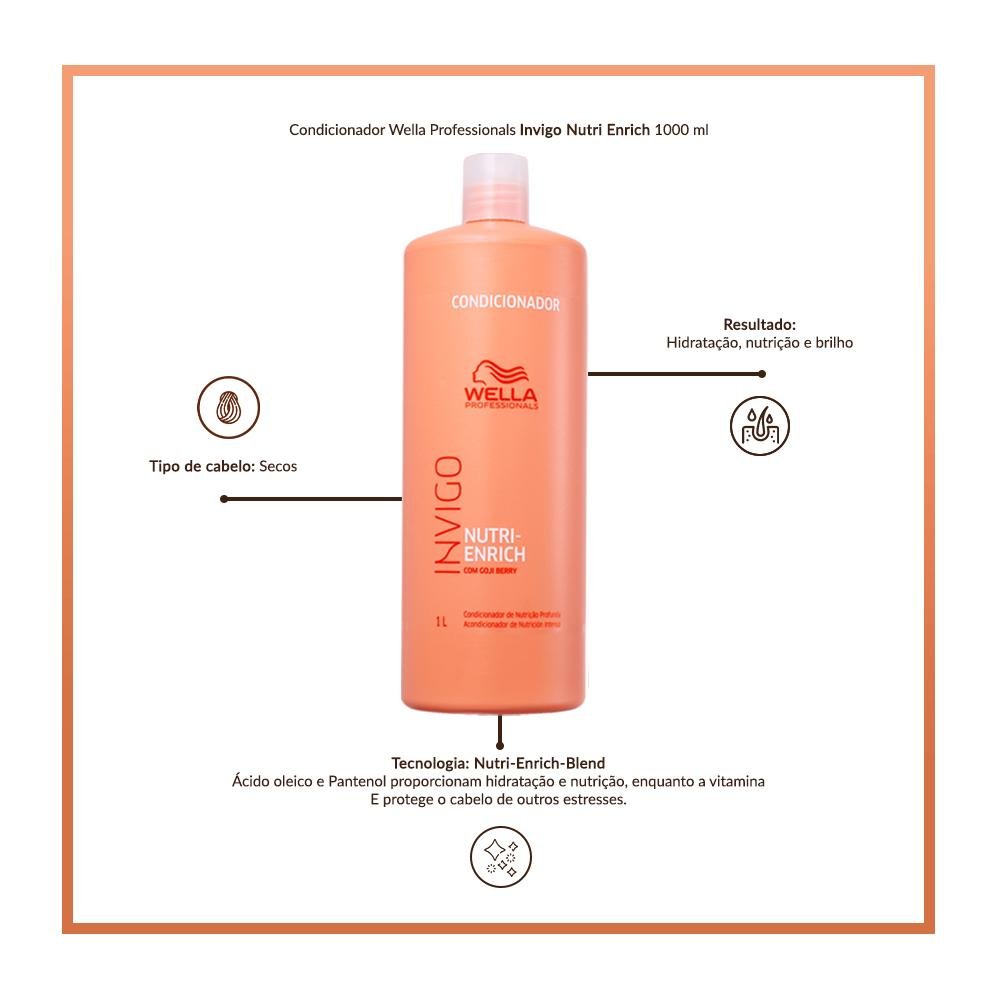 Wella Professionals Invigo Enrich Condicionador 1000ml 1L 5