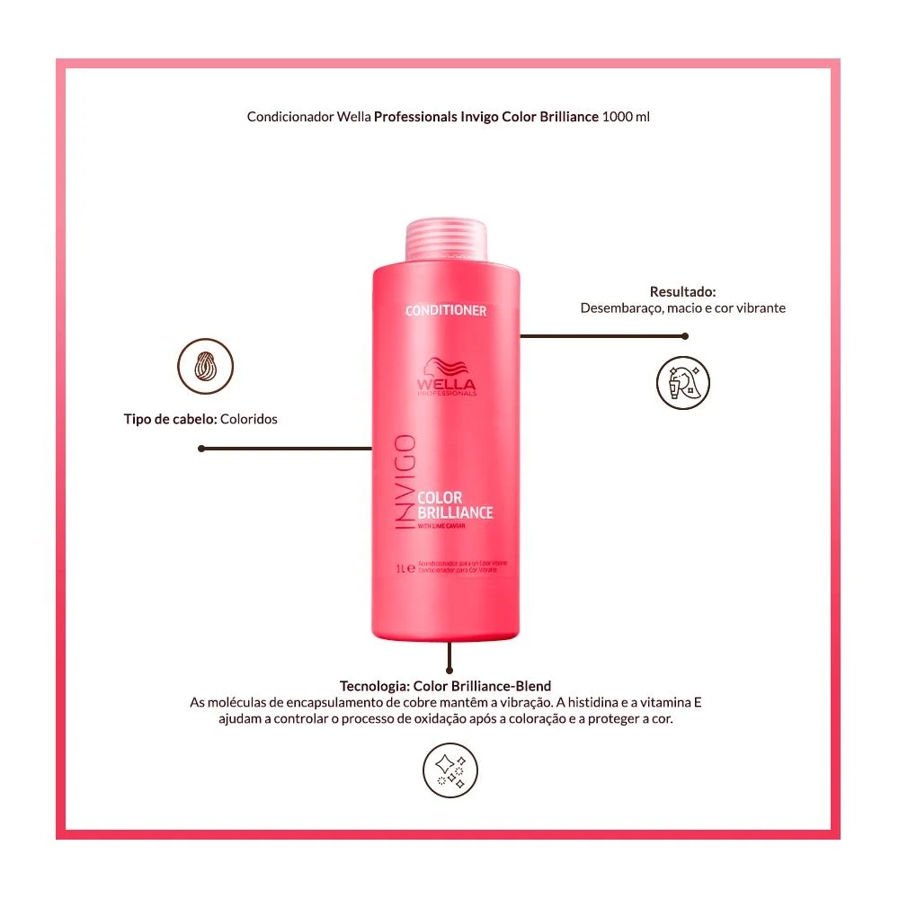 Wella Professionals  Invigo Brilliance Condicionador 1000ml 1L 5