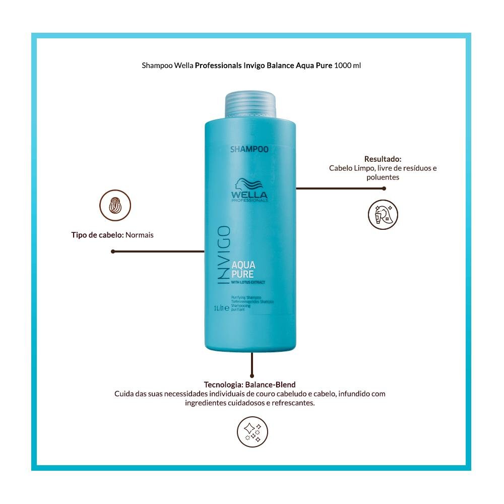 Wella Professionals Invigo Balance Aqua Pure Shampoo 1000ml 1L 5