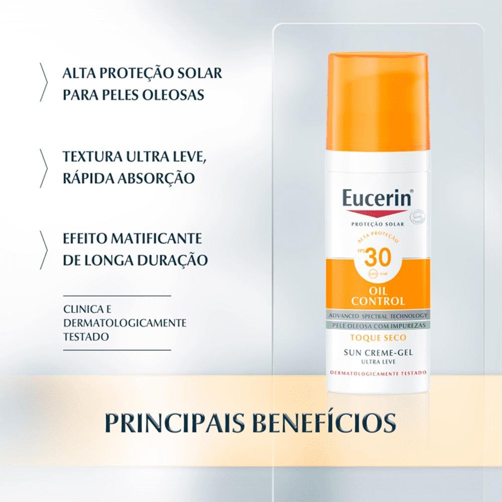 Eucerin Oil Control Protetor Solar Facial FPS30  50ml 50ml 4