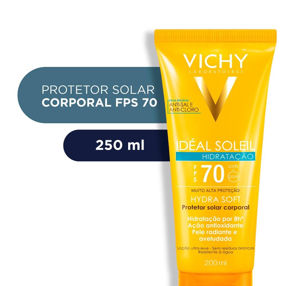 Vichy Idéal Soleil Protetor Solar Hydrasoft FPS70 200ml 200ml 2