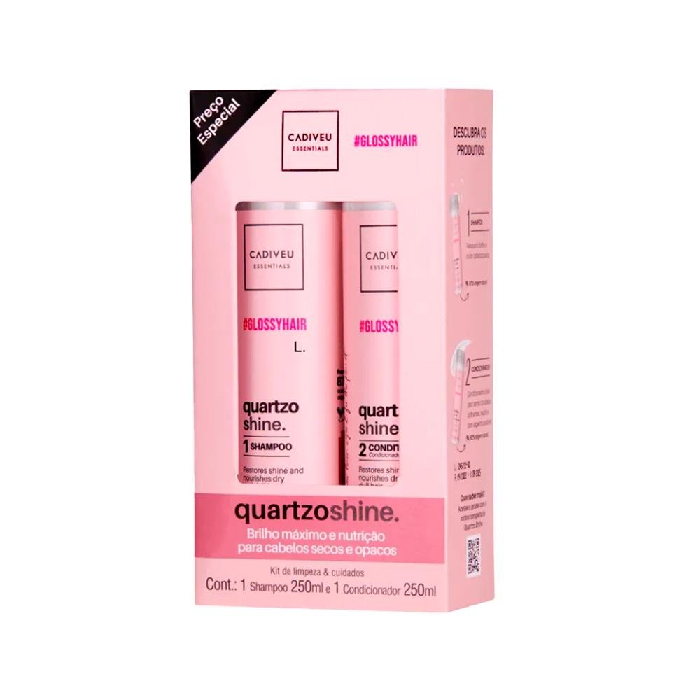 Kit Cadiveu Essentials Quartzo Shine by Boca Rosa - Shampoo e Condicionador Único 1