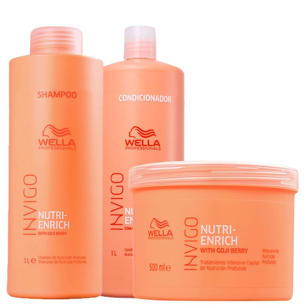 Kit Wella Invigo Enrich Professionals Profissional - Shampoo e Condicionador e Máscara ÚNICO 1