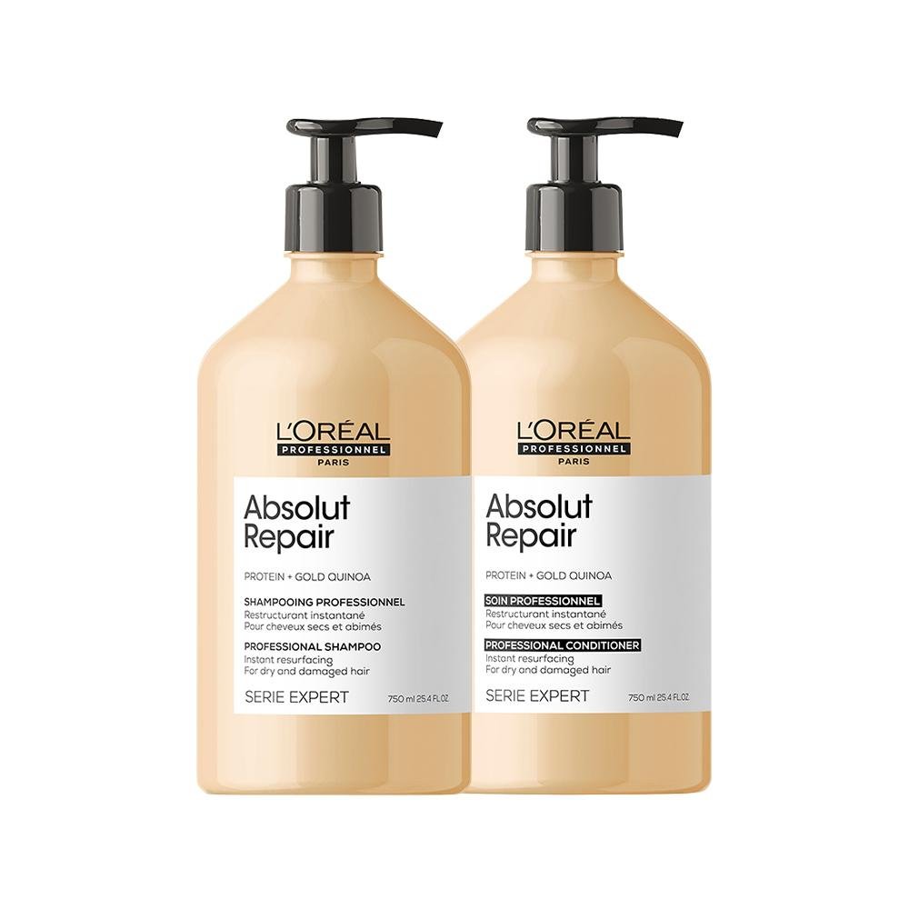 Kit L'Oréal Pro Serie Expert Absolut Repair Gold Quinoa - Shampoo e Condicionador 750ml ÚNICO 3
