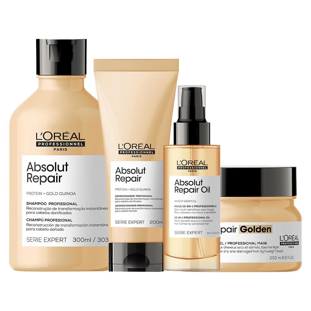 Kit L'Oréal Professionnel Serie Expert Absolut Repair Gold Quinoa - 4 Produtos ÚNICO 1
