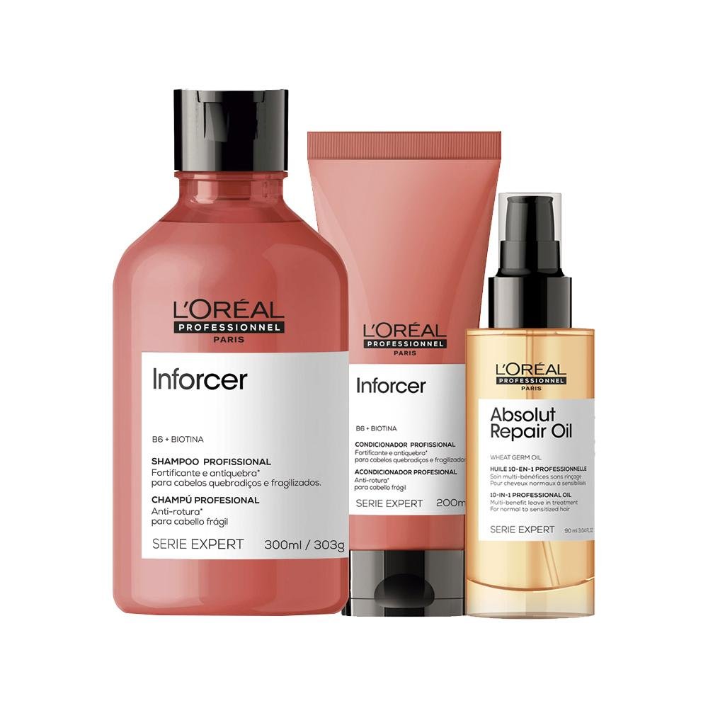 Kit L'Oréal Professionnel Serie Expert Inforcer - Shampoo e Condicioandor e Óleo