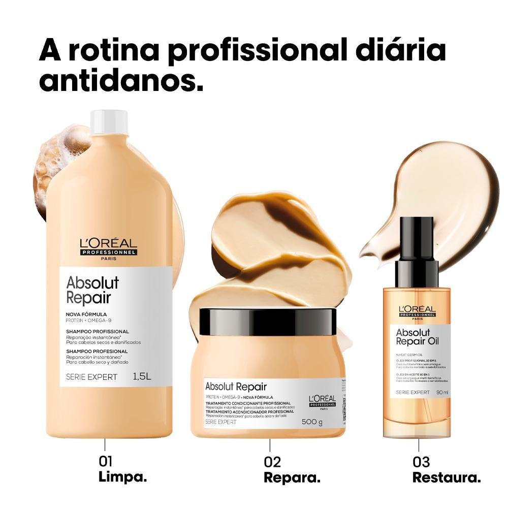 Repare Gold L'Oréal Absolut Repair Gold Quinoa Máscara 500g 500g