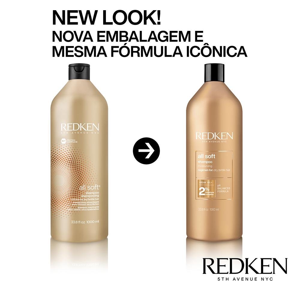 Redken All Soft Shampoo 1000ml 1L 3