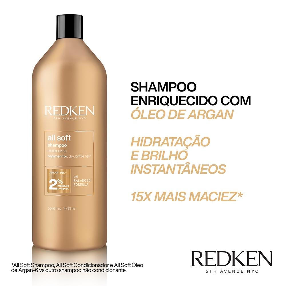 Redken All Soft Shampoo 1000ml 1L 5