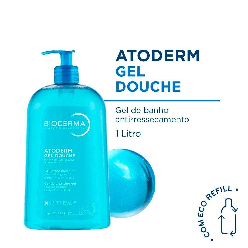 Bioderma Atoderm Gel de Banho Corporal Hidratante 1L 1L 2