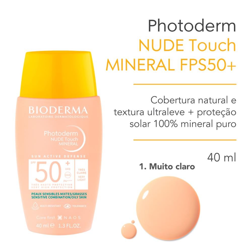 Bioderma Photoderm Prot Solar Facial Fps50+ Muito Claro 40ml Muito Claro 2