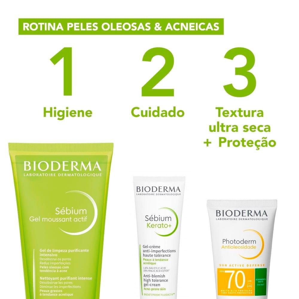 Bioderma Sébium Moussant Actif Gel de Limpeza Facial 214g 200ml 5