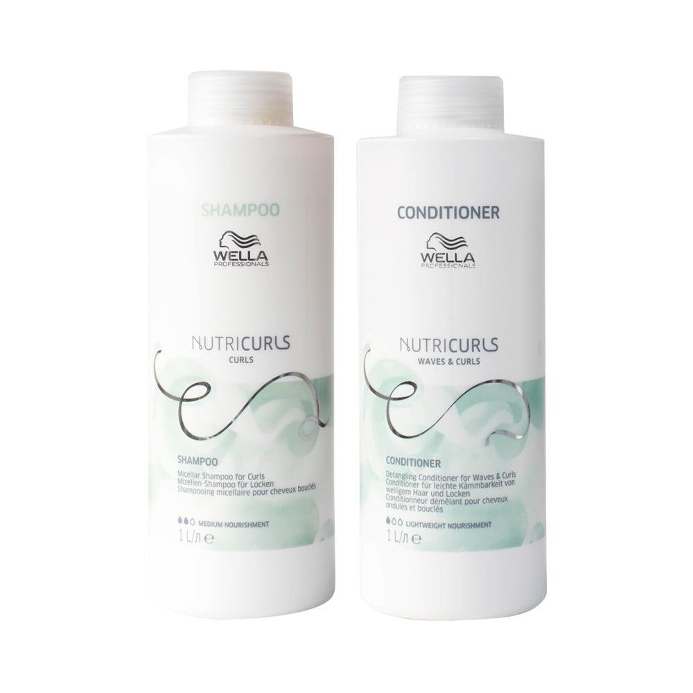 Kit Wella Professionals Nutricurls Profissional - Shampoo e Condicionador ÚNICO 1