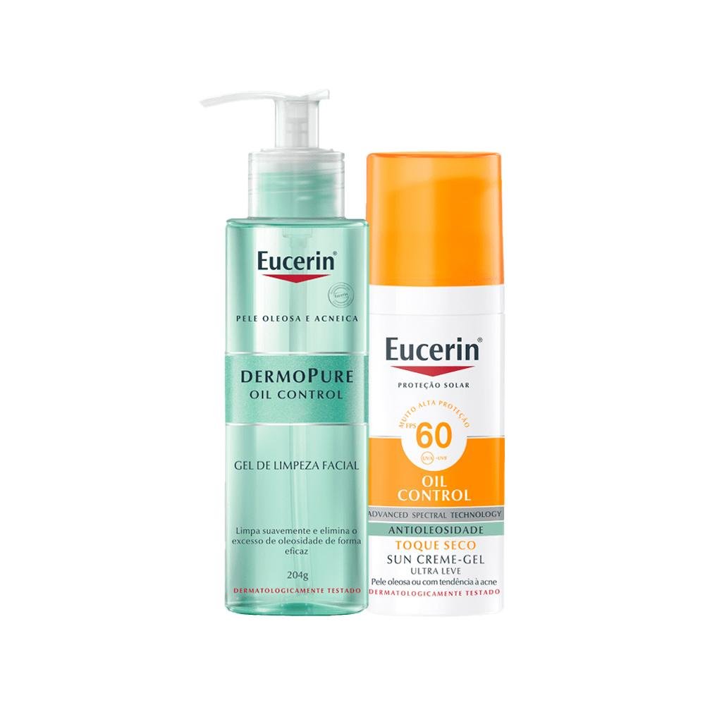 Kit Eucerin Dermopure - Gel Facial e Protetor Solar Facial FPS60