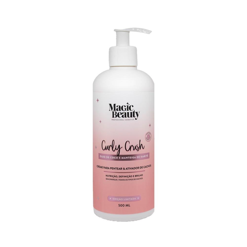 Magic Beauty Curly Crush Creme De Pentear e Ativador de Cachos 500ml 500ml 1