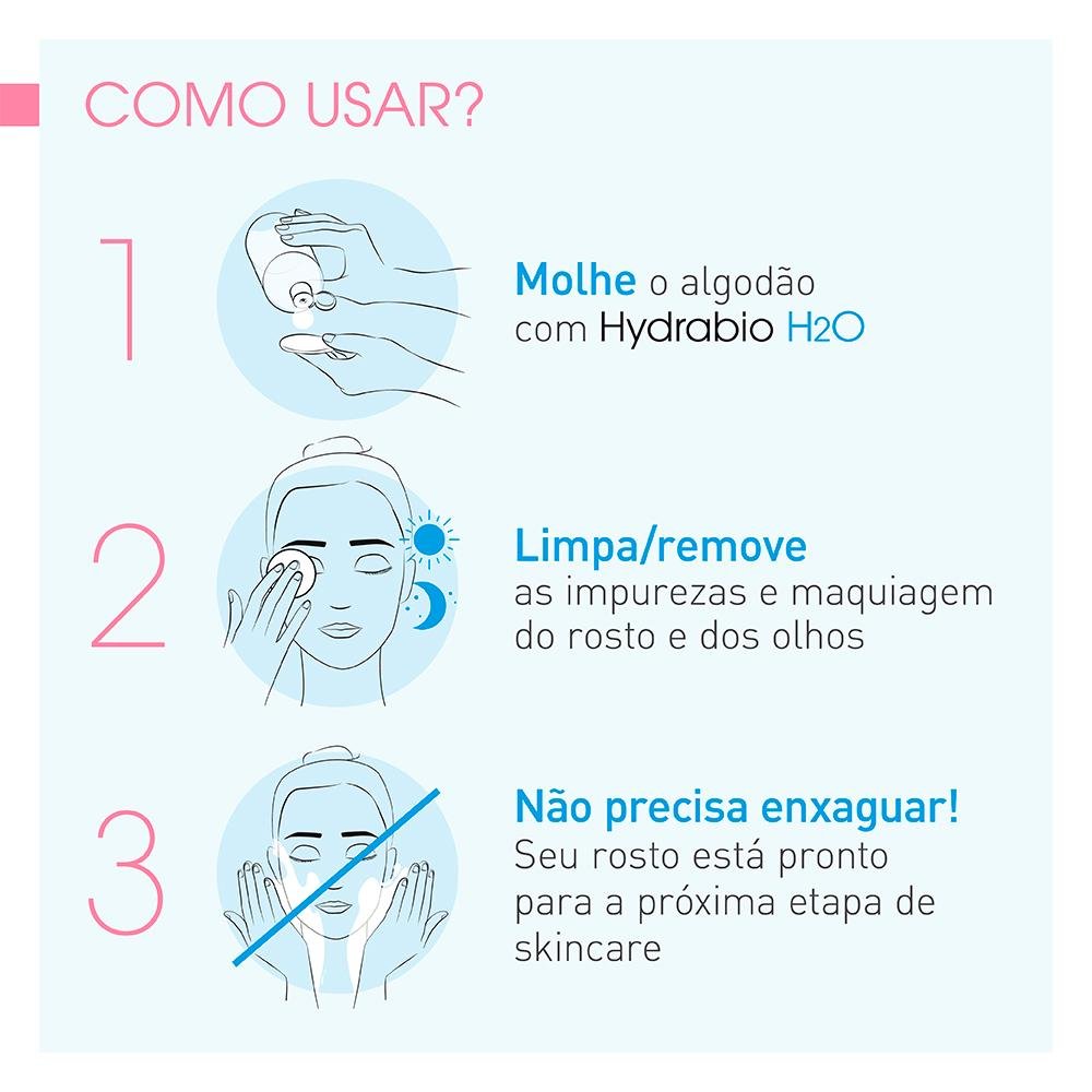 Bioderma Hydrabio H2O Água Micelar Facial Hidratante 100ml 100ml 3