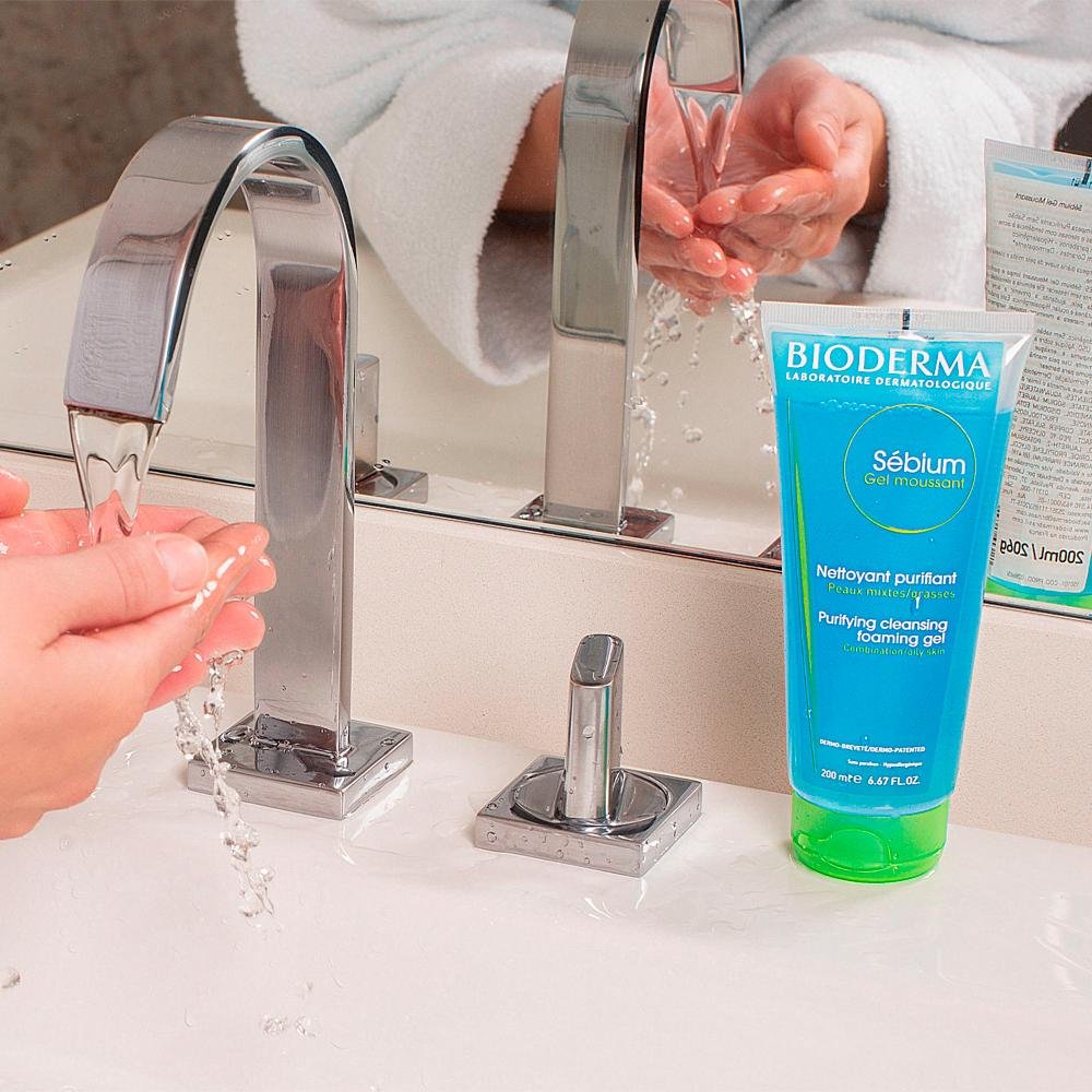 Bioderma Sébium Moussant Gel de Limpeza Facial 204g 200ml 4