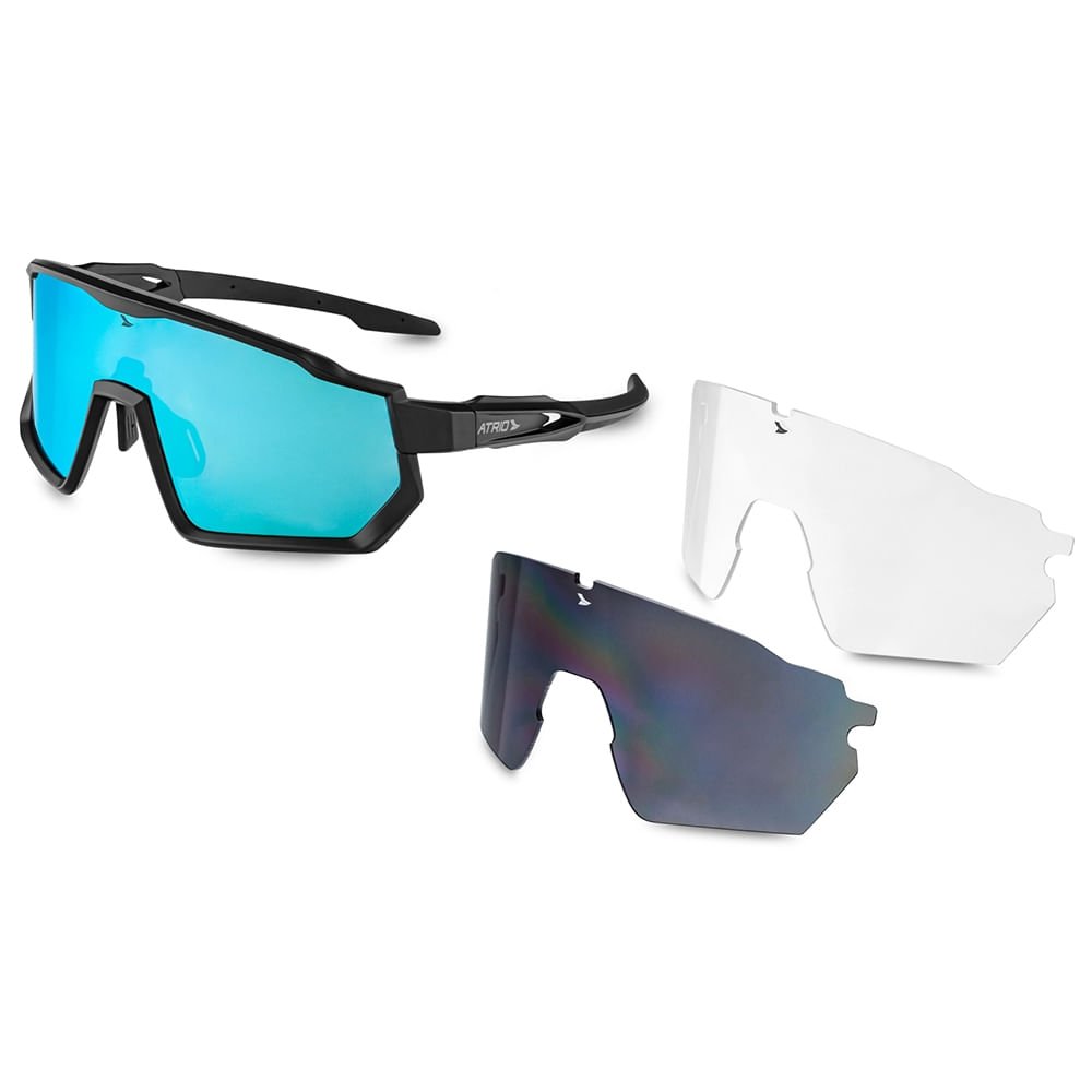 Óculos Atrio Sprinter Kit 3 Lentes Blue White - BI232 Azul 3